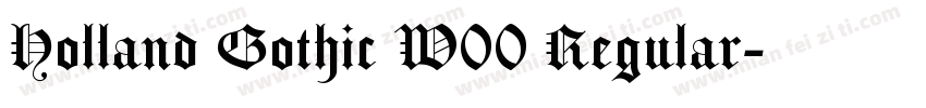 Holland Gothic W00 Regular字体转换
